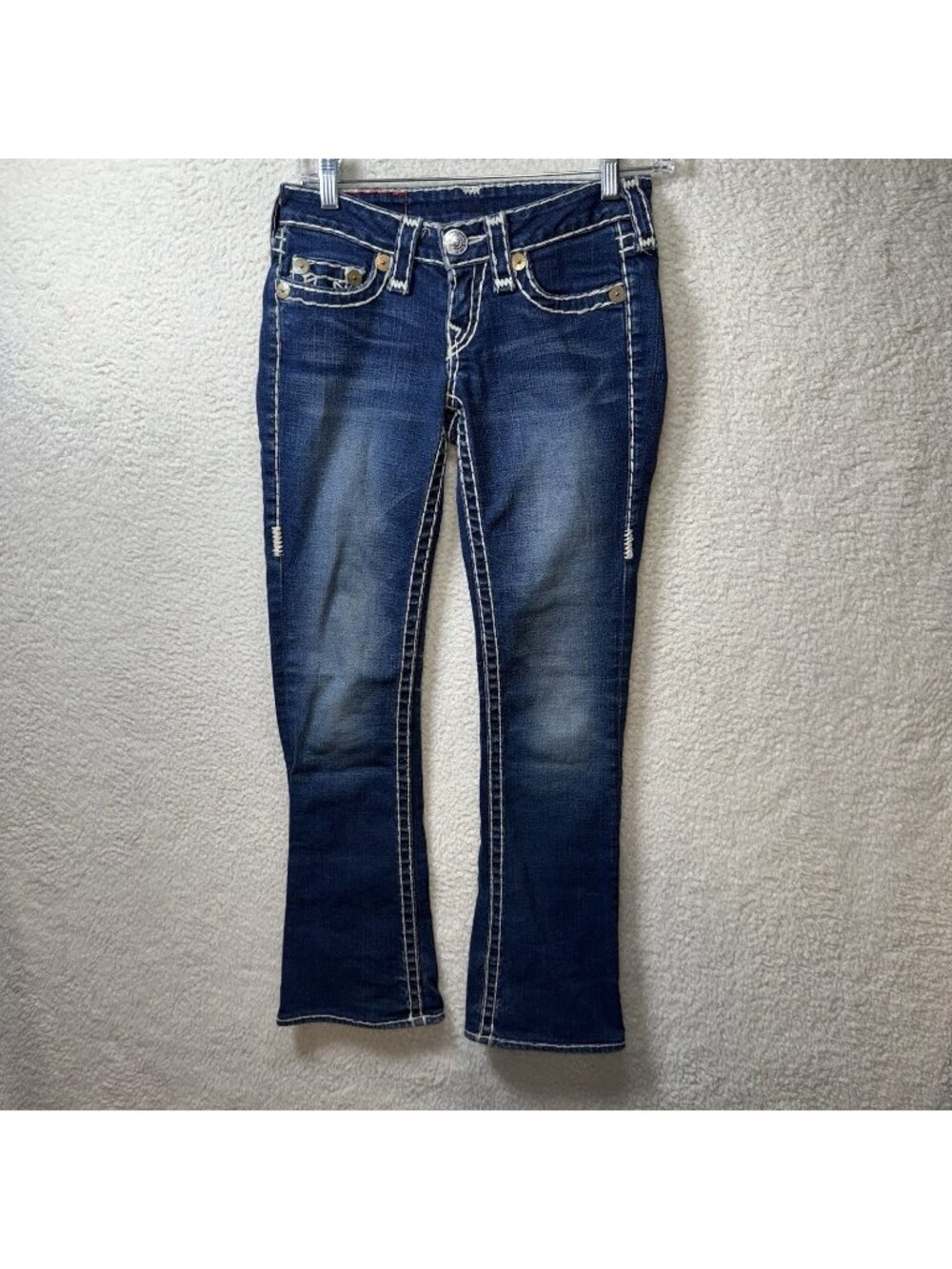 Vintage TRUE RELIGION Bobby Big T Womens‎ 25 Thick Stitch USA 28x31.5